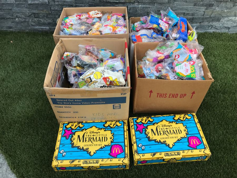 Disney’s The Little Mermaid Golden Toy Sets, Anastasia Toys, Ty Beanie Babies And Huge Collection Of Happy Meal Toys From McDonalds, Burger King [Photo 3]