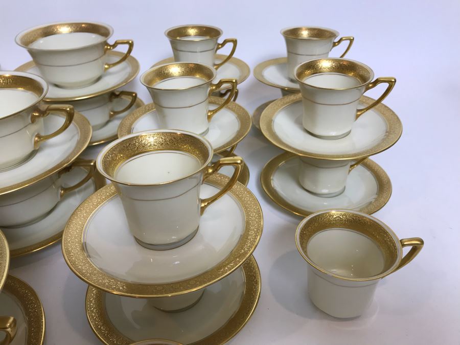 58 Piece Rosenthal Ivory Bavaria Premier Cups And Saucers, Double Handle, Single Handle And Demitasse [Photo 11]