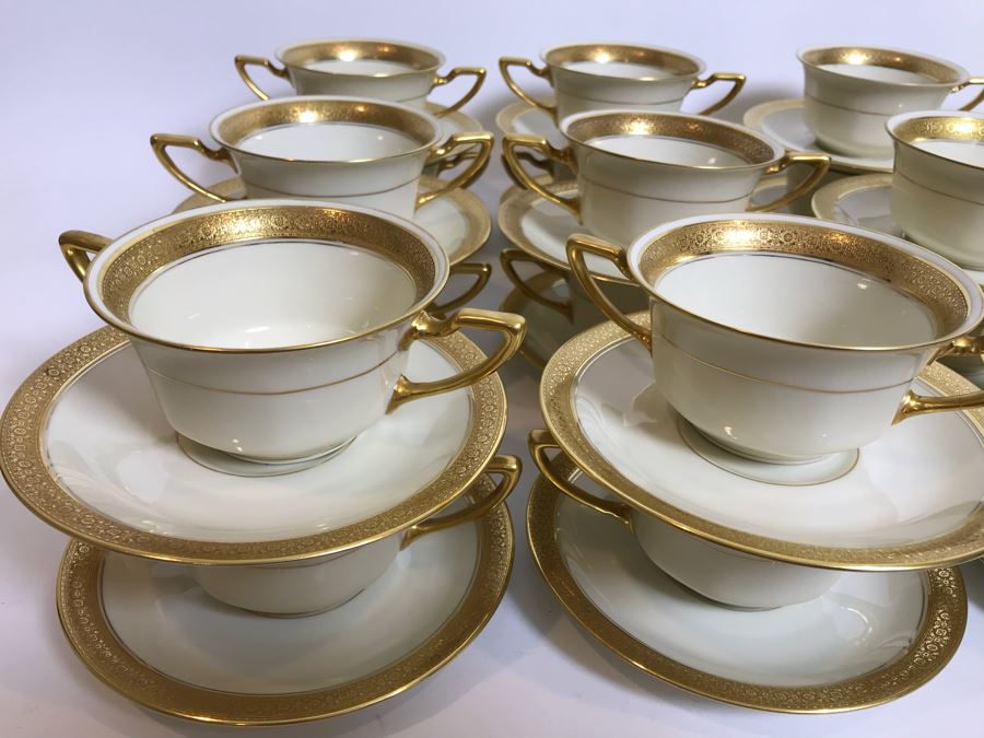 58 Piece Rosenthal Ivory Bavaria Premier Cups And Saucers, Double Handle, Single Handle And Demitasse [Photo 6]