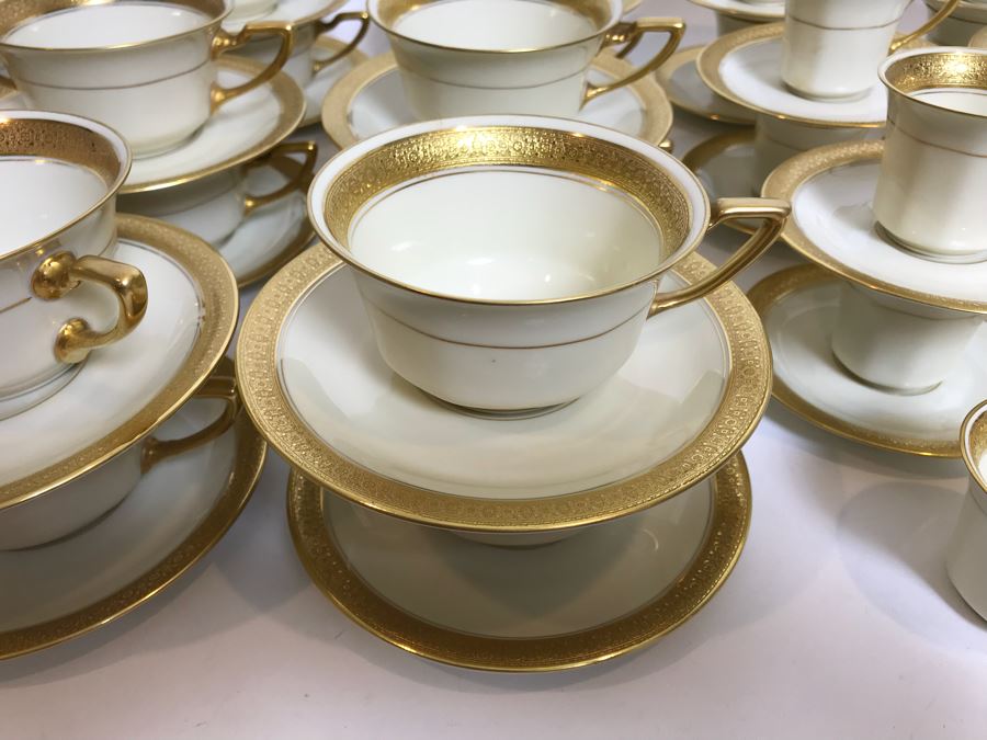 58 Piece Rosenthal Ivory Bavaria Premier Cups And Saucers, Double Handle, Single Handle And Demitasse [Photo 4]