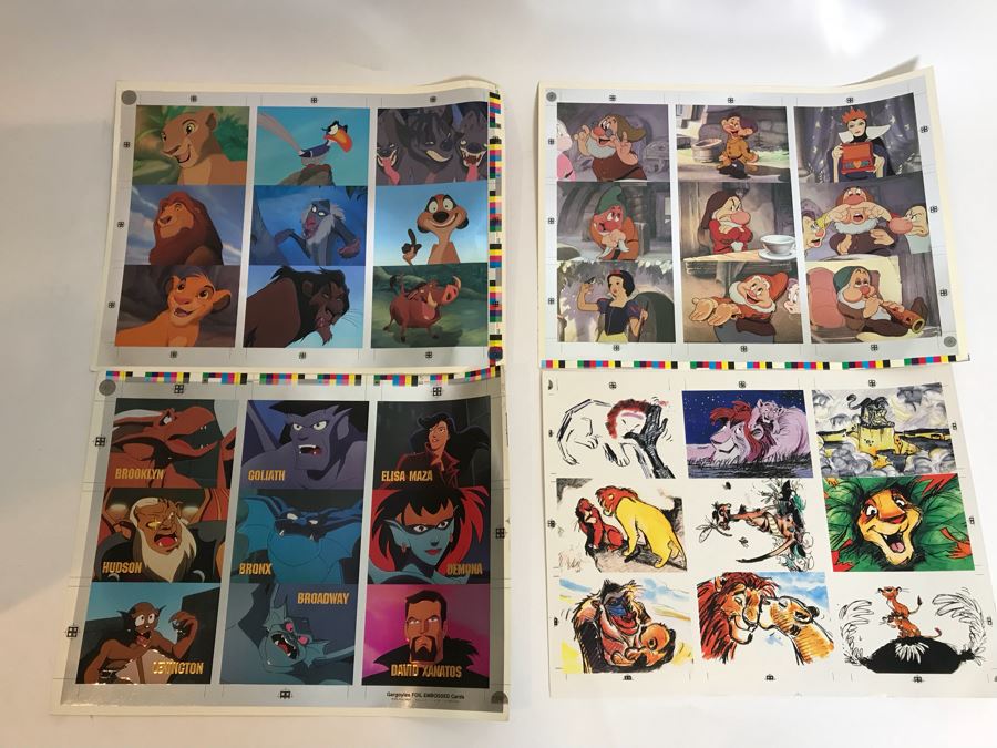 Collection Of Disney’s Movie Happy Meal Toys And Uncut SkyBox Disney Trading Cards [Photo 2]