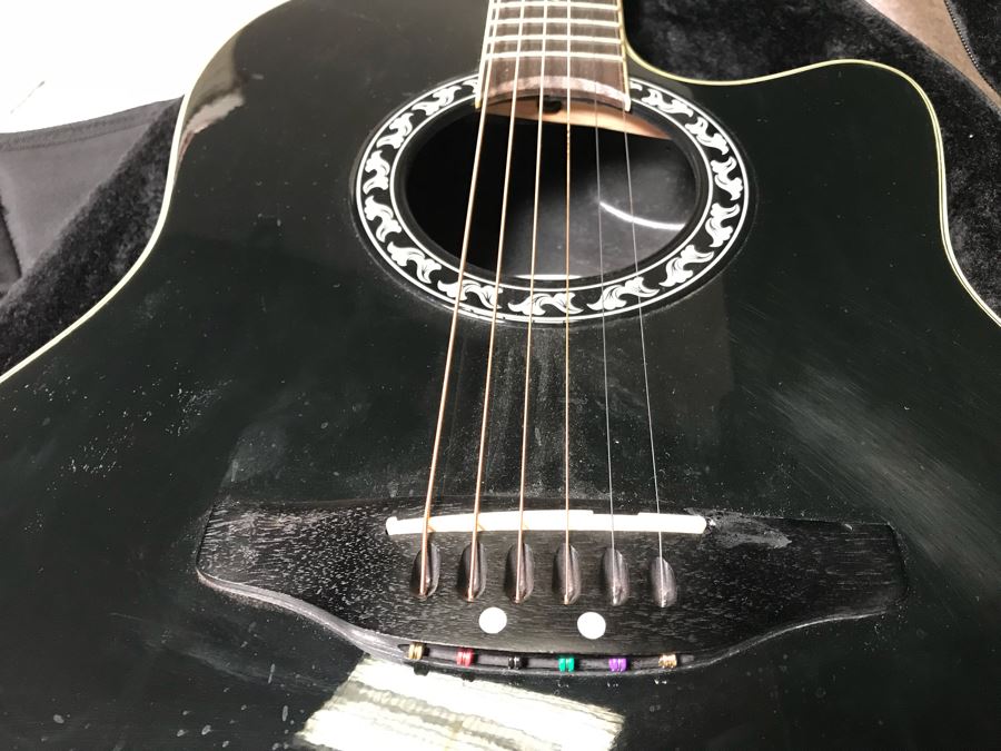 JUST ADDED - Applause By Ovation Acoustic Steel String Guitar Model No. AE 128 With Pick Up And Case [Photo 11]