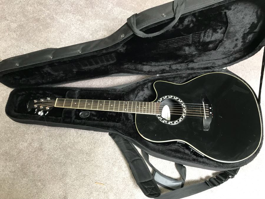 JUST ADDED - Applause By Ovation Acoustic Steel String Guitar Model No. AE 128 With Pick Up And Case [Photo 3]