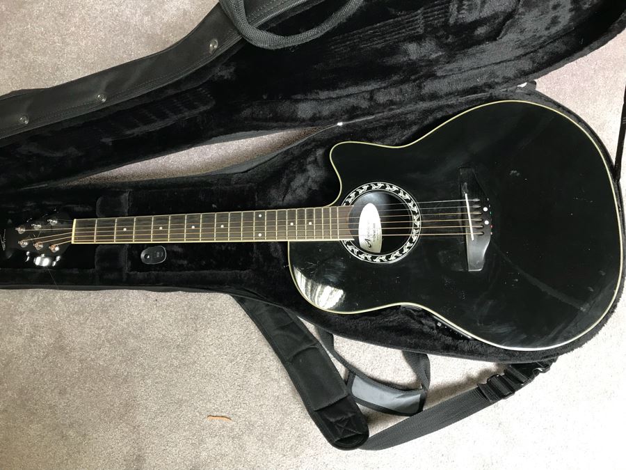 JUST ADDED - Applause By Ovation Acoustic Steel String Guitar Model No. AE 128 With Pick Up And Case [Photo 6]