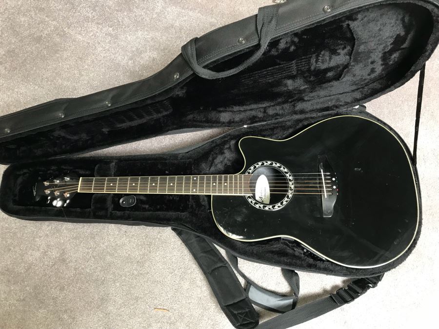 JUST ADDED - Applause By Ovation Acoustic Steel String Guitar Model No. AE 128 With Pick Up And Case