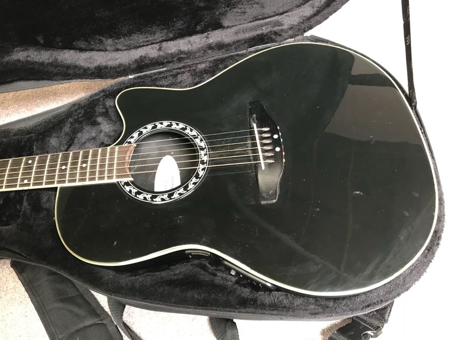 JUST ADDED - Applause By Ovation Acoustic Steel String Guitar Model No. AE 128 With Pick Up And Case [Photo 7]
