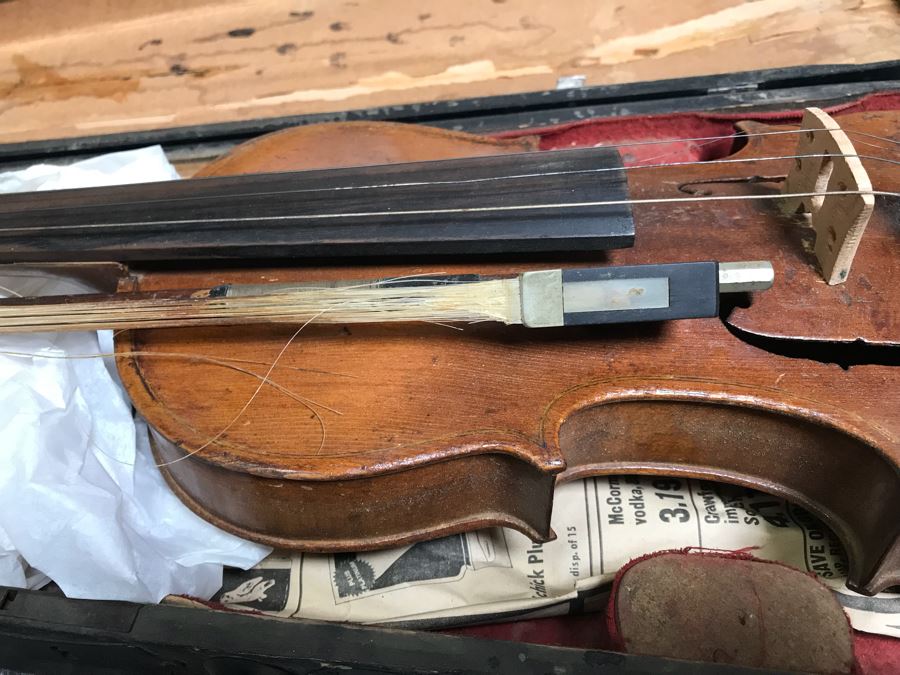 JUST ADDED - Old Violin With Case - Appears To Have Been Modified [Photo 6]