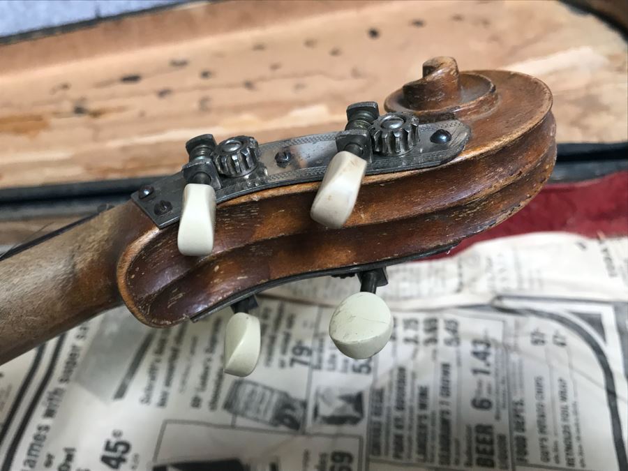JUST ADDED - Old Violin With Case - Appears To Have Been Modified [Photo 17]