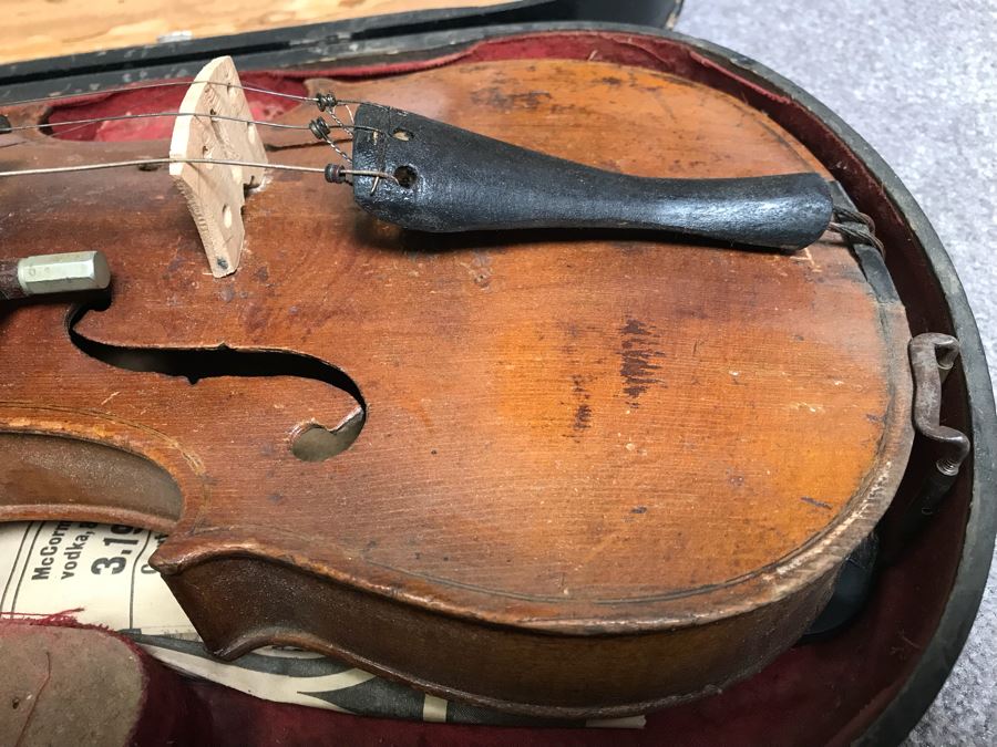 JUST ADDED - Old Violin With Case - Appears To Have Been Modified [Photo 7]
