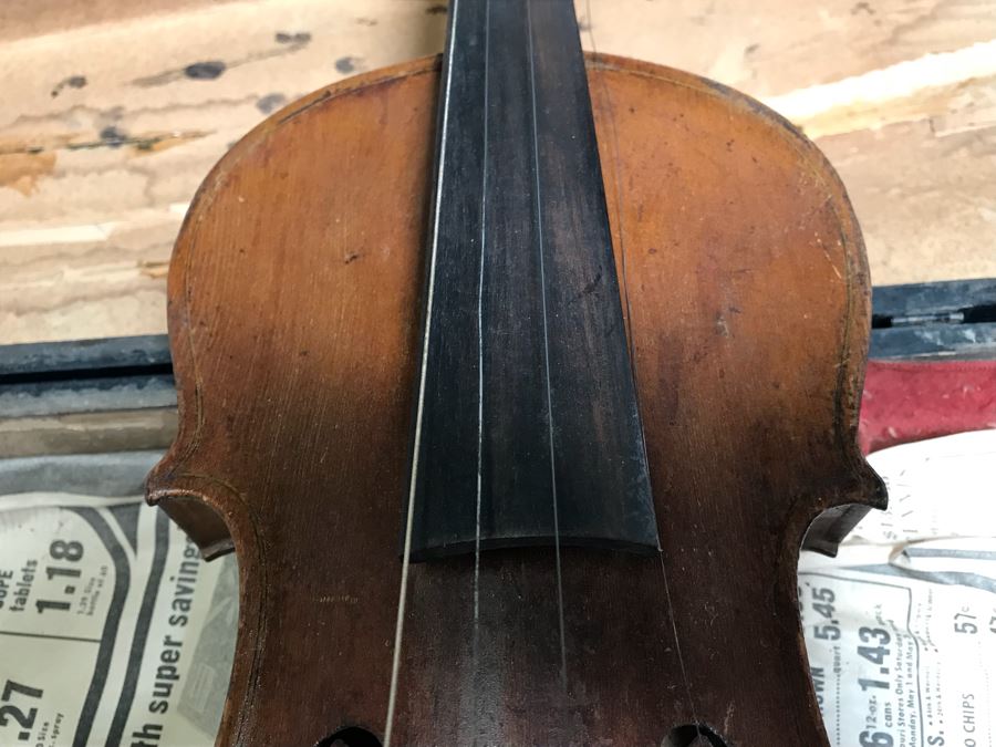 JUST ADDED - Old Violin With Case - Appears To Have Been Modified [Photo 15]