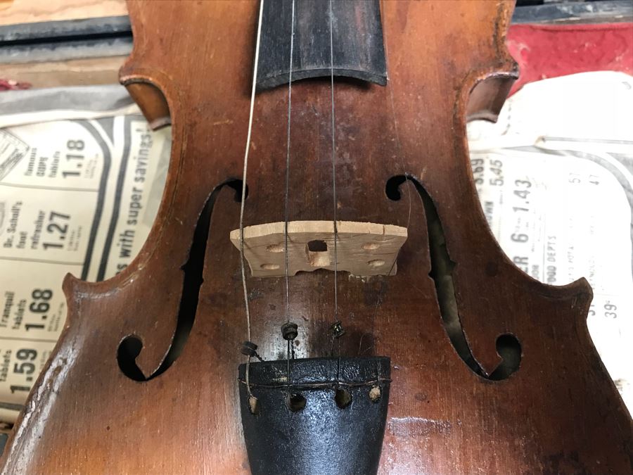 JUST ADDED - Old Violin With Case - Appears To Have Been Modified [Photo 14]