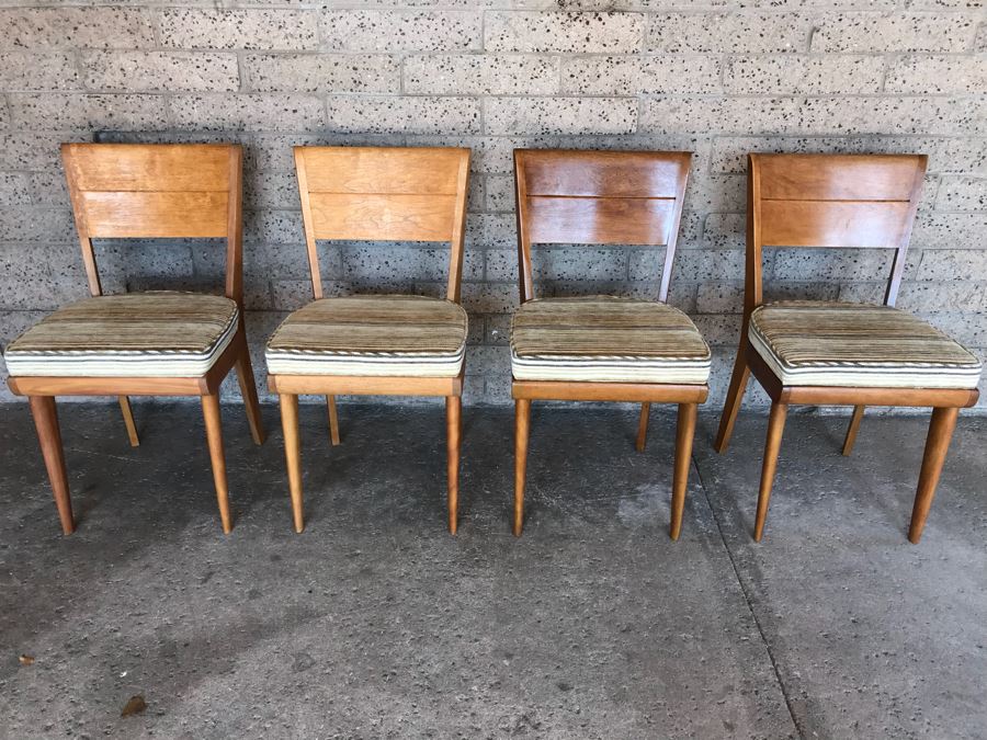 JUST ADDED - Set Of (4) Heywood-Wakefield Mid-Century Chairs