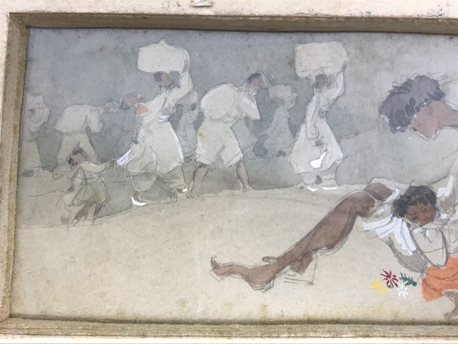 JUST ADDED - Pair Of Original Small Mid-Century Paintings [Photo 9]