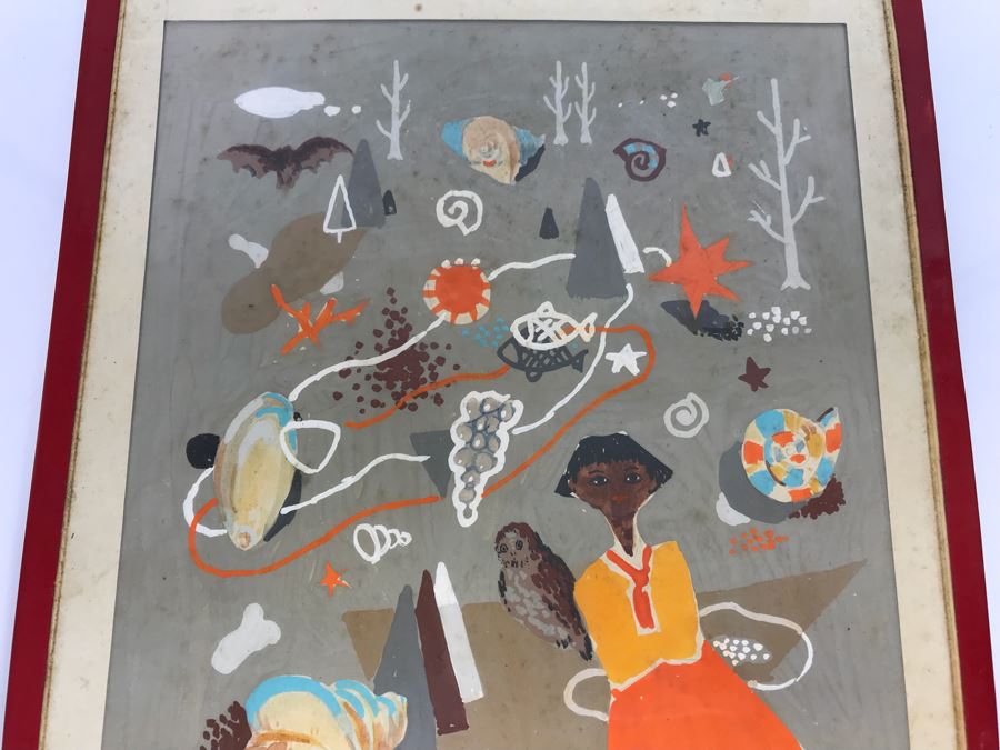 JUST ADDED - Pair Of Original Small Mid-Century Paintings [Photo 5]