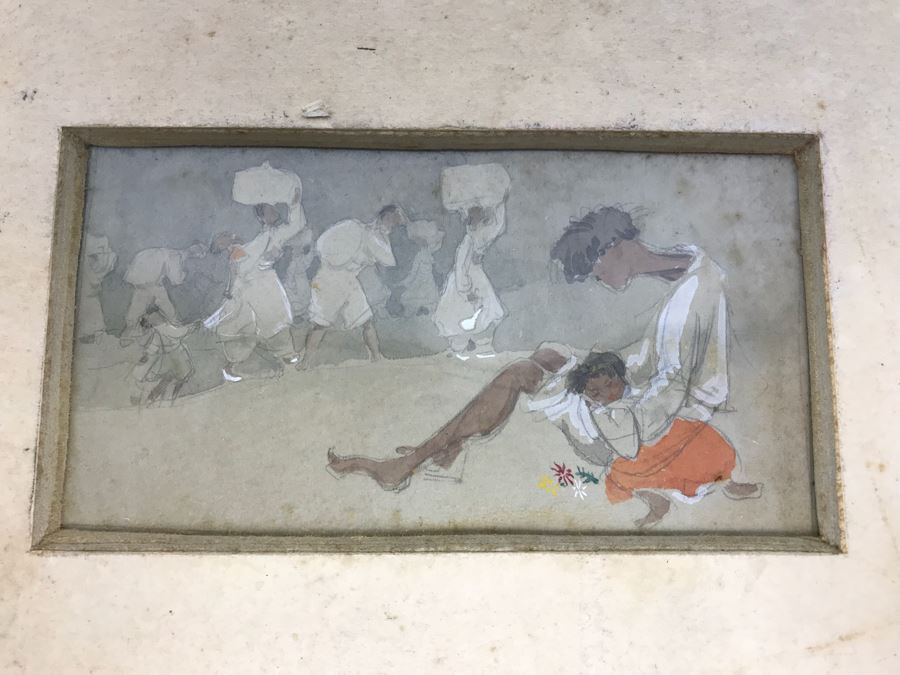 JUST ADDED - Pair Of Original Small Mid-Century Paintings [Photo 6]