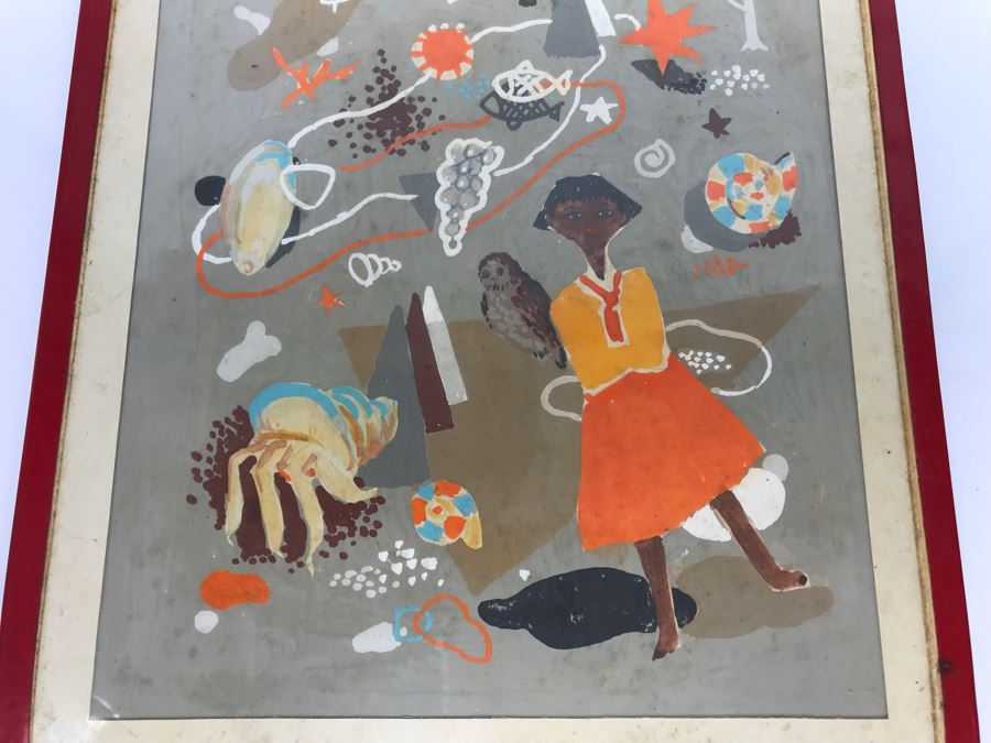 JUST ADDED - Pair Of Original Small Mid-Century Paintings [Photo 4]