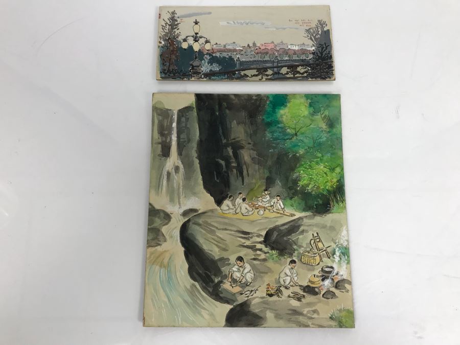 JUST ADDED - Pair Of Original Small Paintings [Photo 1]