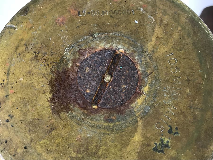 JUST ADDED - Set Of (3) Artillery Ammunition Shells Trench Art - Convert To Planter Or Ashtray [Photo 14]