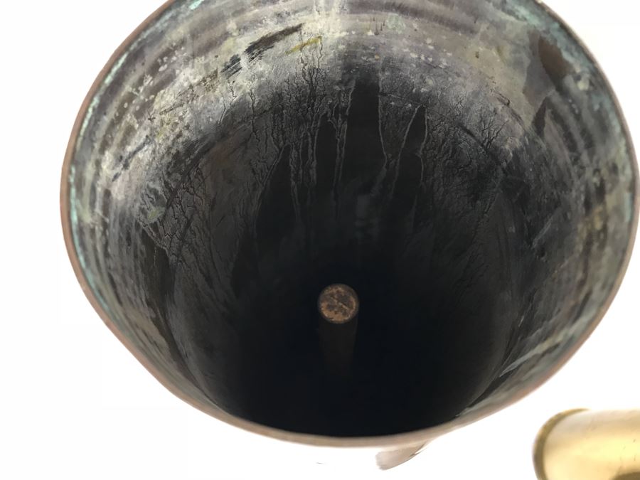 JUST ADDED - Set Of (3) Artillery Ammunition Shells Trench Art - Convert To Planter Or Ashtray [Photo 5]