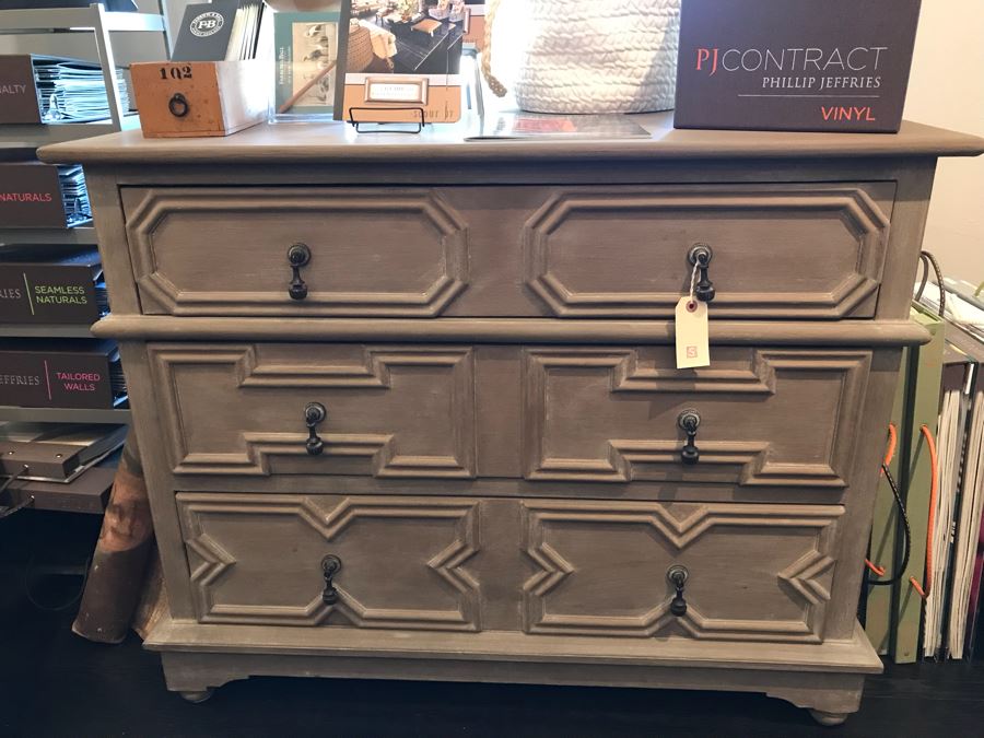 Painted 3-Drawer Chest Of Drawers Dresser 40'W X 22'D X 32'H [Photo 2]