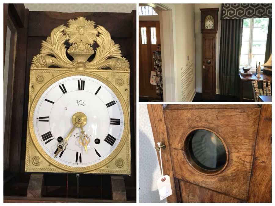 Antique French Grandfather Clock 14.5'W x 12'D x 95.5'H [Photo 1]