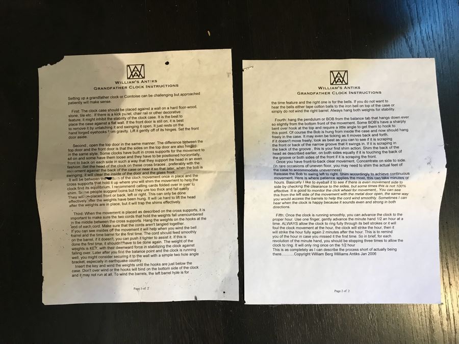 Antique French Grandfather Clock 14.5'W x 12'D x 95.5'H [Photo 22]