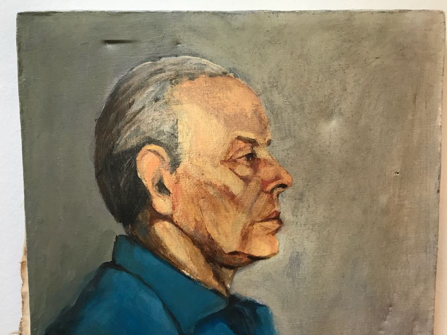 Vintage Original Oil Painting Portrait 18' X 22' [Photo 2]