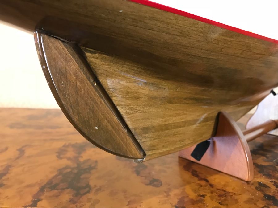 Large Wooden Sailing Ship Model With Stand 43'L X 39'H [Photo 13]