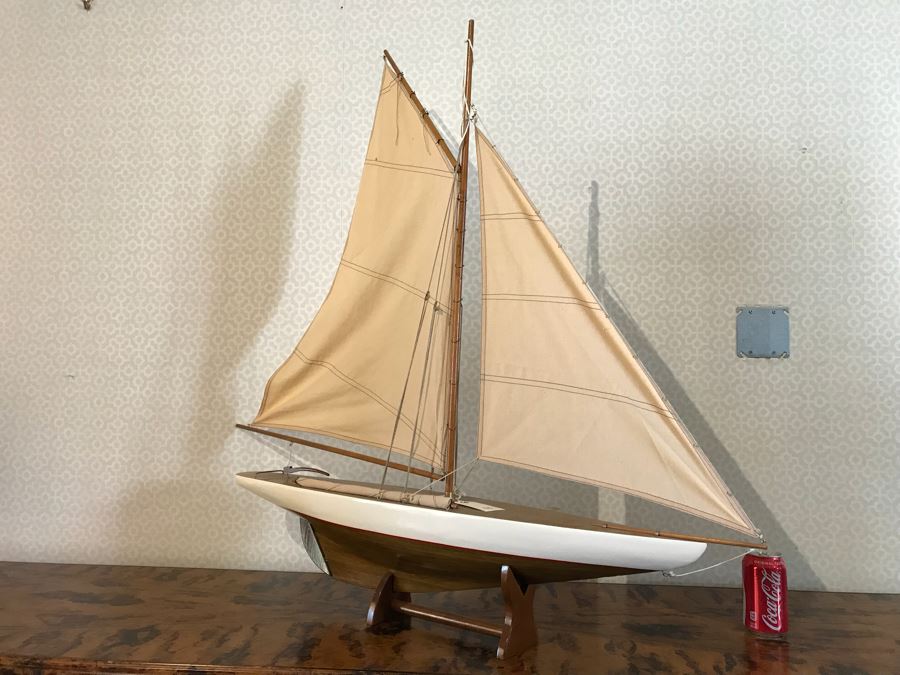 Large Wooden Sailing Ship Model With Stand 43'L X 39'H [Photo 10]