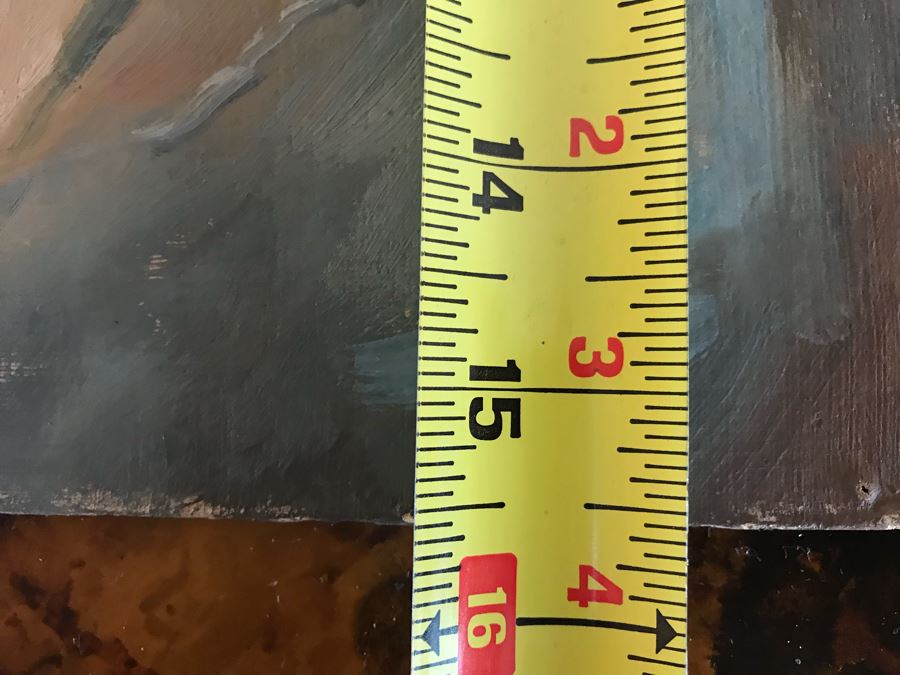 Vintage Double Sided Original Portrait Oil Painting With Woman On One Side And Man On Other 12' X 15.5' [Photo 11]