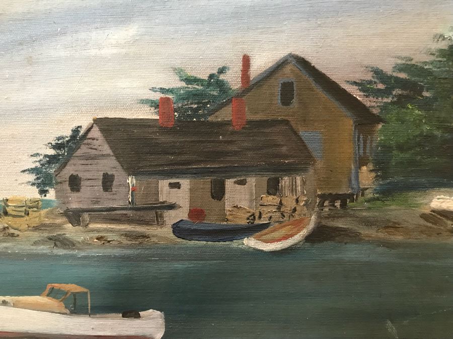 Vintage Original Nautical Painting Signed Lower Right 20' X 16' [Photo 4]