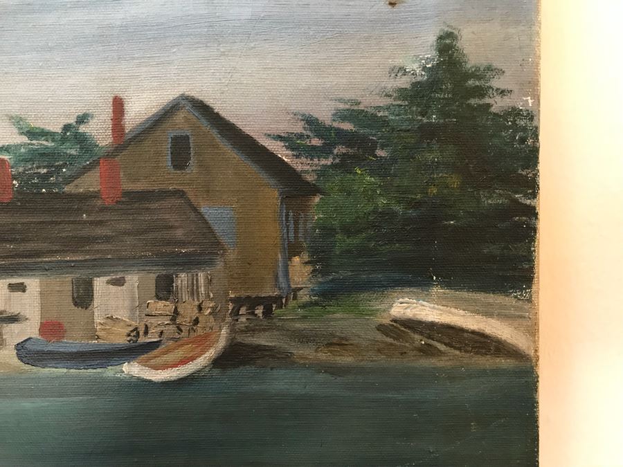 Vintage Original Nautical Painting Signed Lower Right 20' X 16' [Photo 5]