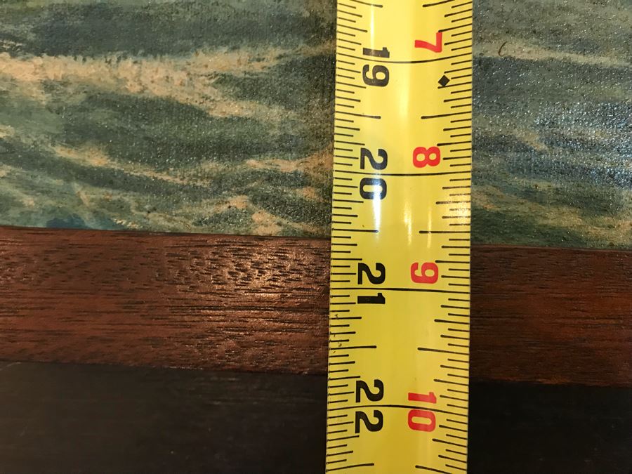 Vintage 1940 Original Oil Painting Of Ship At Sea Signed V. C. Newton 16' X 21' [Photo 13]