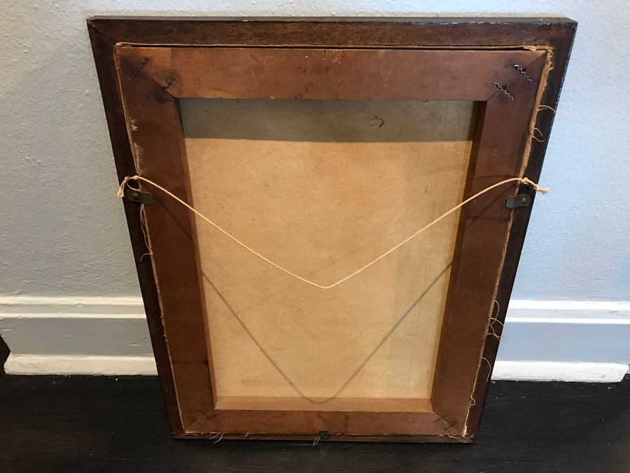 Vintage 1940 Original Oil Painting Of Ship At Sea Signed V. C. Newton 16' X 21' [Photo 11]