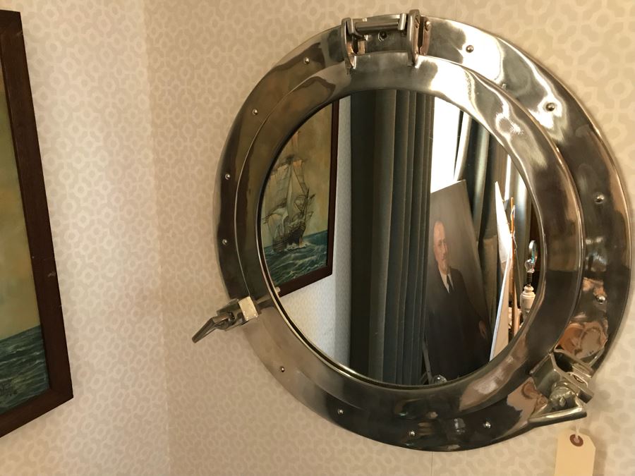 porthole mirror restoration hardware