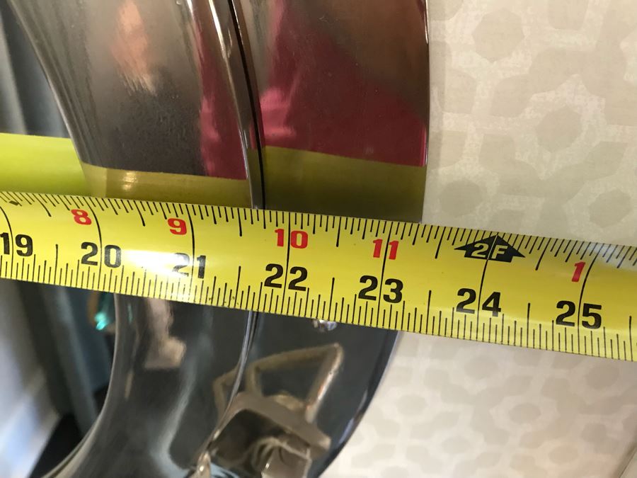 Polished Steel Ship's Porthole Mirror 2'R 23' [Photo 8]