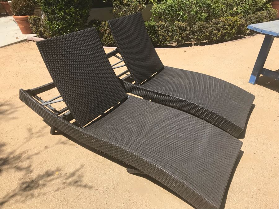 Outdoor All-Weather Adjustable Chaise Lounge Set Of (2) 80' x 30' (17' - 40'H) [Photo 3]