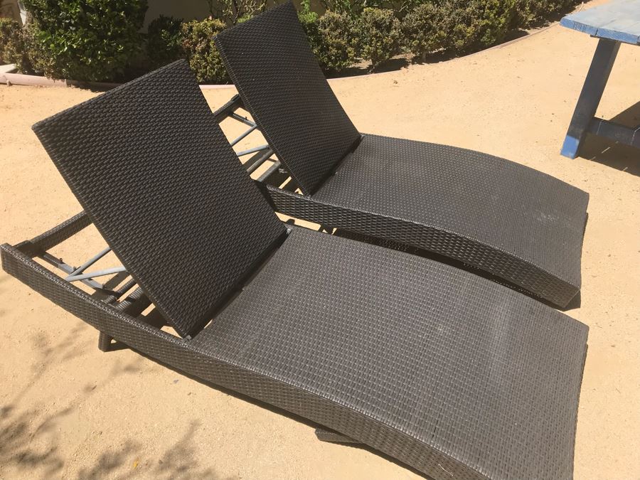 Outdoor All-Weather Adjustable Chaise Lounge Set Of (2) 80' x 30' (17' - 40'H) [Photo 4]
