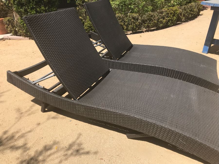Outdoor All-Weather Adjustable Chaise Lounge Set Of (2) 80' x 30' (17' - 40'H) [Photo 5]