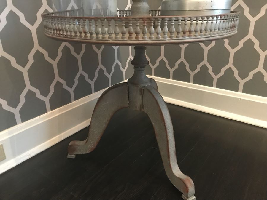 Painted Metal 3-Tier Stand (Sold Empty) 50.5'H (top 17', middle 20', bottom  24') [Photo 5]