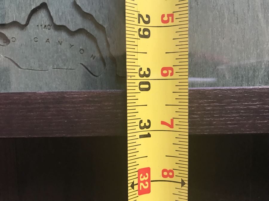 Natural Birch Plywood Topographical Ocean Map Of San Diego Coastline 24.5' X 31' Retails $298 [Photo 14]