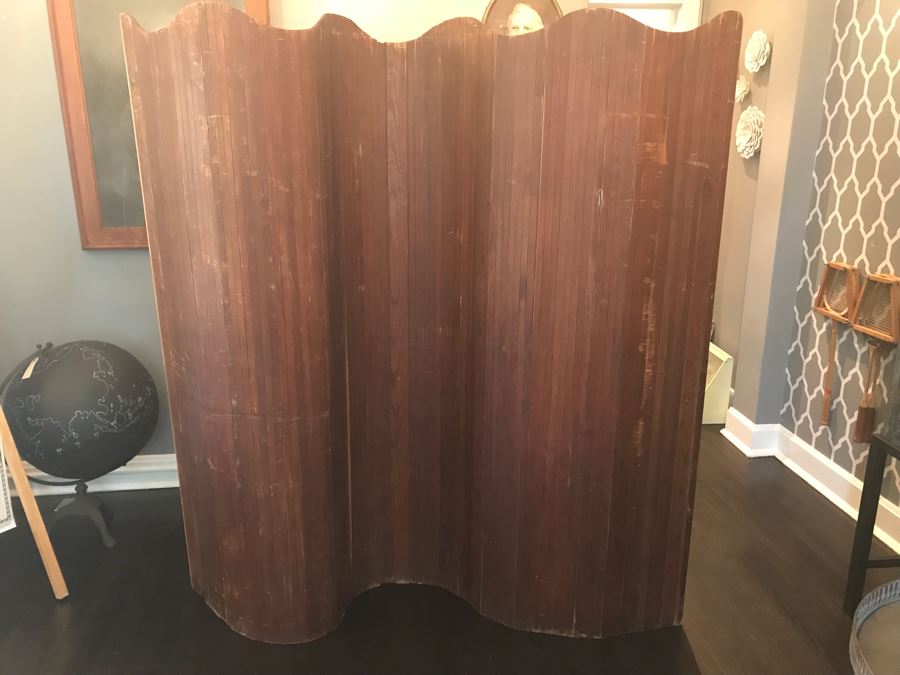 Vintage Accordian Adjustable Screen Room Divider 70.5' H x 78'W [Photo 4]