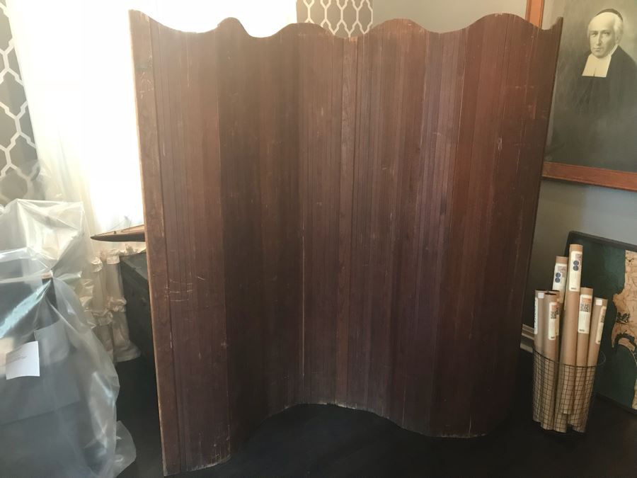 Vintage Accordian Adjustable Screen Room Divider 70.5' H x 78'W [Photo 3]