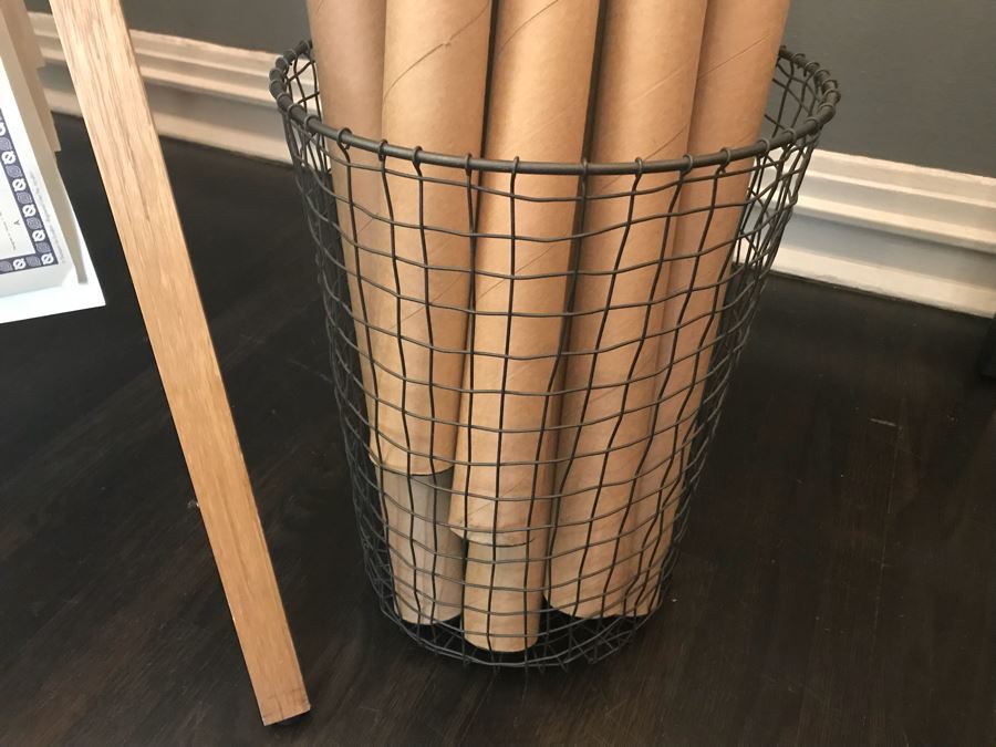 Huge Lot With Wooden Poster Display Stand 57'H (Use For Linens) Filled With Reproduction Vintage Posters, DIY Vintage Poster Kits And Wire Basket 14.5'H - See Photos For Details [Photo 4]