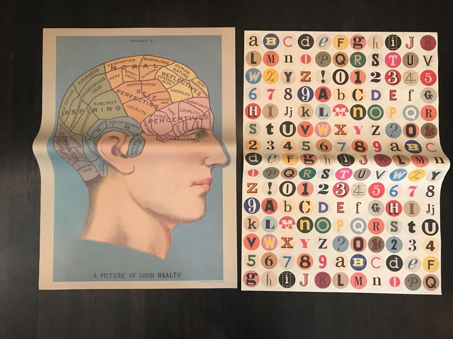 Huge Lot With Wooden Poster Display Stand 57'H (Use For Linens) Filled With Reproduction Vintage Posters, DIY Vintage Poster Kits And Wire Basket 14.5'H - See Photos For Details [Photo 7]