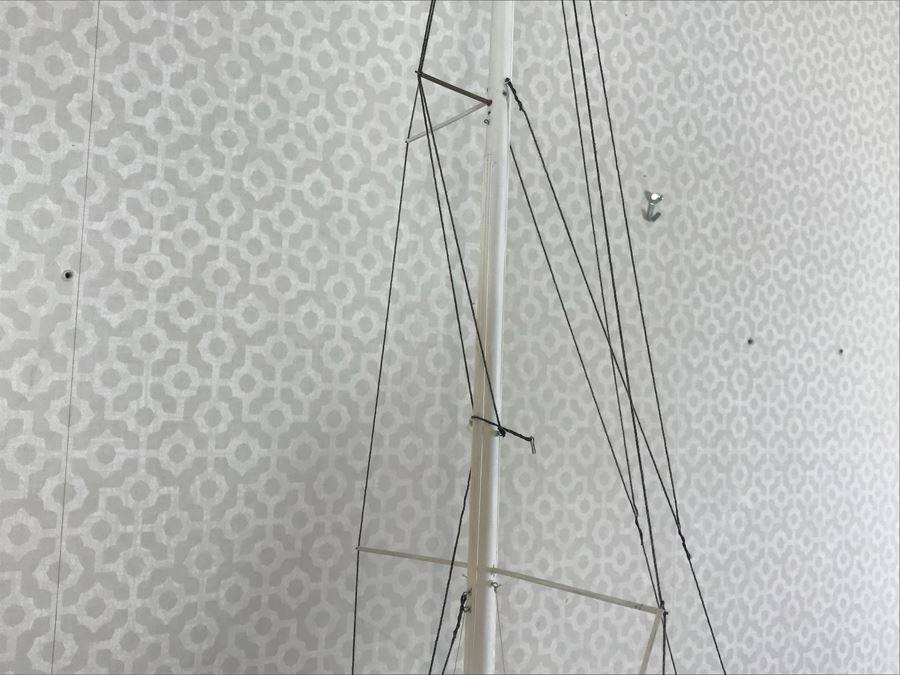 Large Wooden Sailing Ship Model With Stand 45'W x 60'H