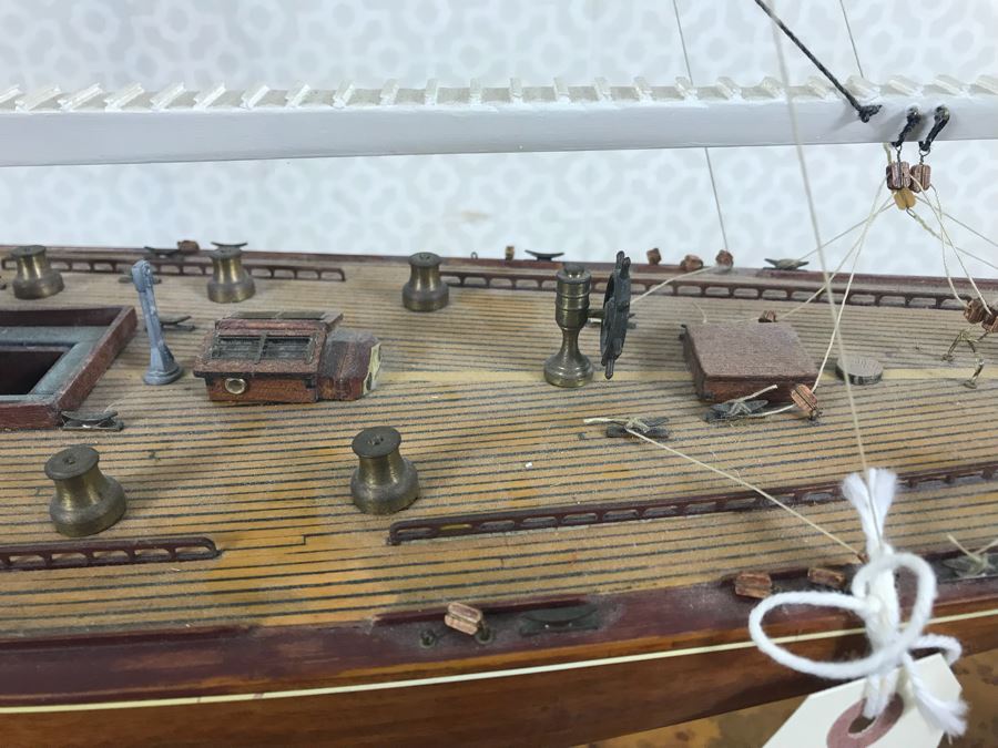 Large Wooden Sailing Ship Model With Stand 45'W x 60'H [Photo 5]
