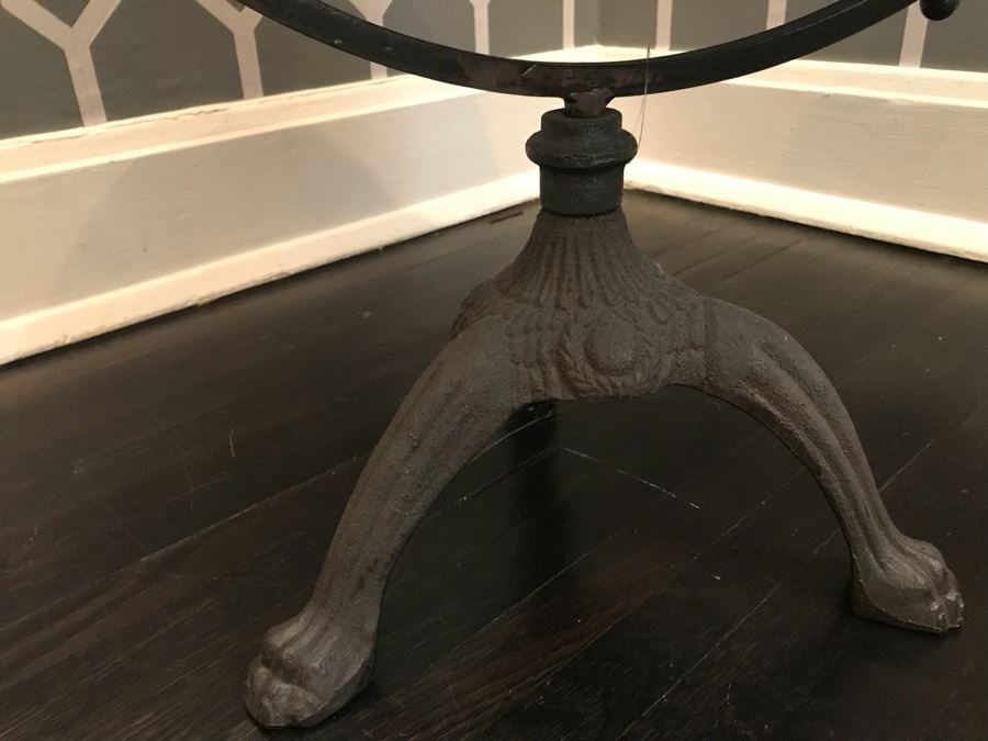 Painted Globe On Wrought Iron Stand [Photo 14]