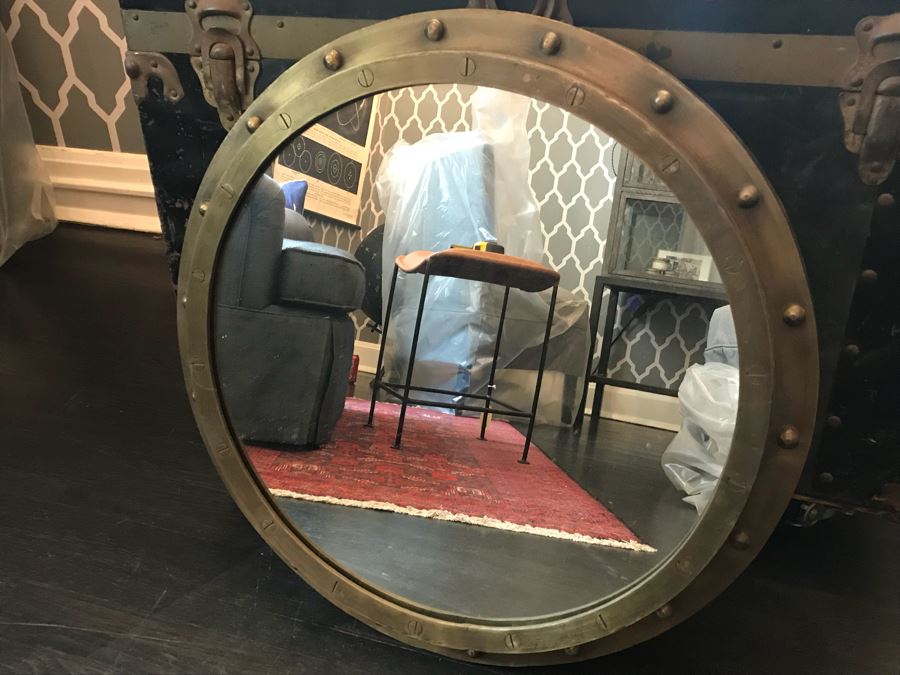 Brass Porthole Mirror Retails $350