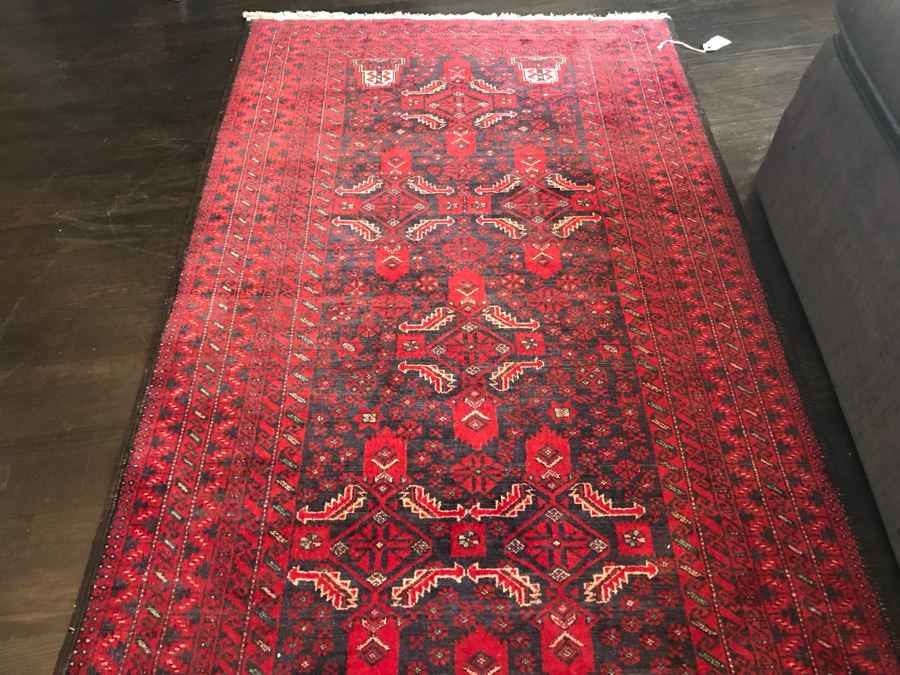Vintage Hand Knotted Wool Persian Rug 37' X 68' [Photo 7]